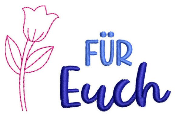 Download Für Euch with Tulip German Lettering - Premium Resources