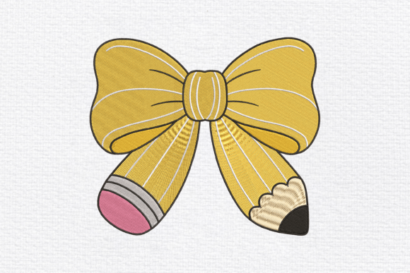 Download Pencil Bow Embroidery Design - Pen Collection