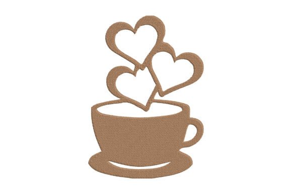 Download Coffee Love Embroidery Design - Love embroidery Collection