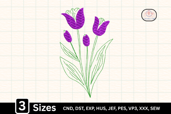 Download Minimalist Floral Line Art Purple Tulip - Premium Resources